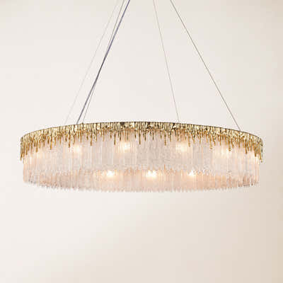 Rieo Crystal Glass Round Chandelier 40"D