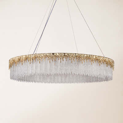Rieo Crystal Glass Round Chandelier 40"D