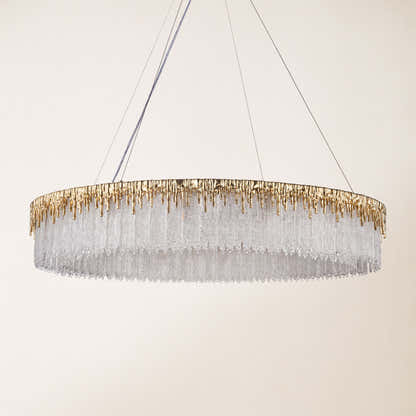 Rheo Crystal Glass Round Chandelier 40"D