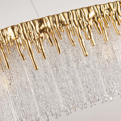 Rieo Crystal Glass Round Chandelier 40"D