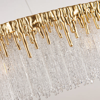 Rieo Crystal Glass Round Chandelier 40"D