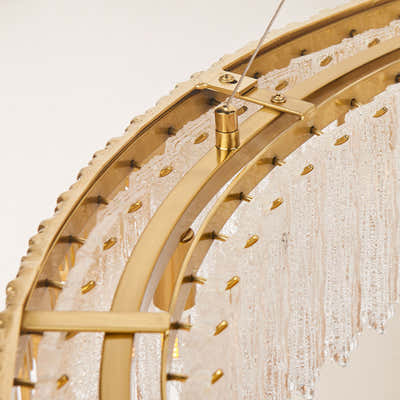 Rieo Crystal Glass Round Chandelier 40"D
