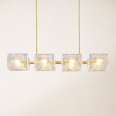 Vitreolith Glass Linear Chandelier 41"W