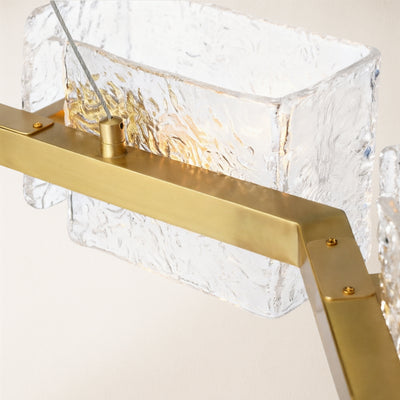 Vitreolith Glass Geometric Ring Chandelier 29"W