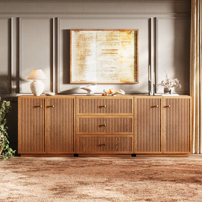 Avery Oak 3-Drawer Media Console 90"W
