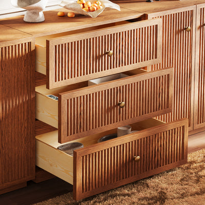 Avery Oak 3-Drawer Media Console 90"W