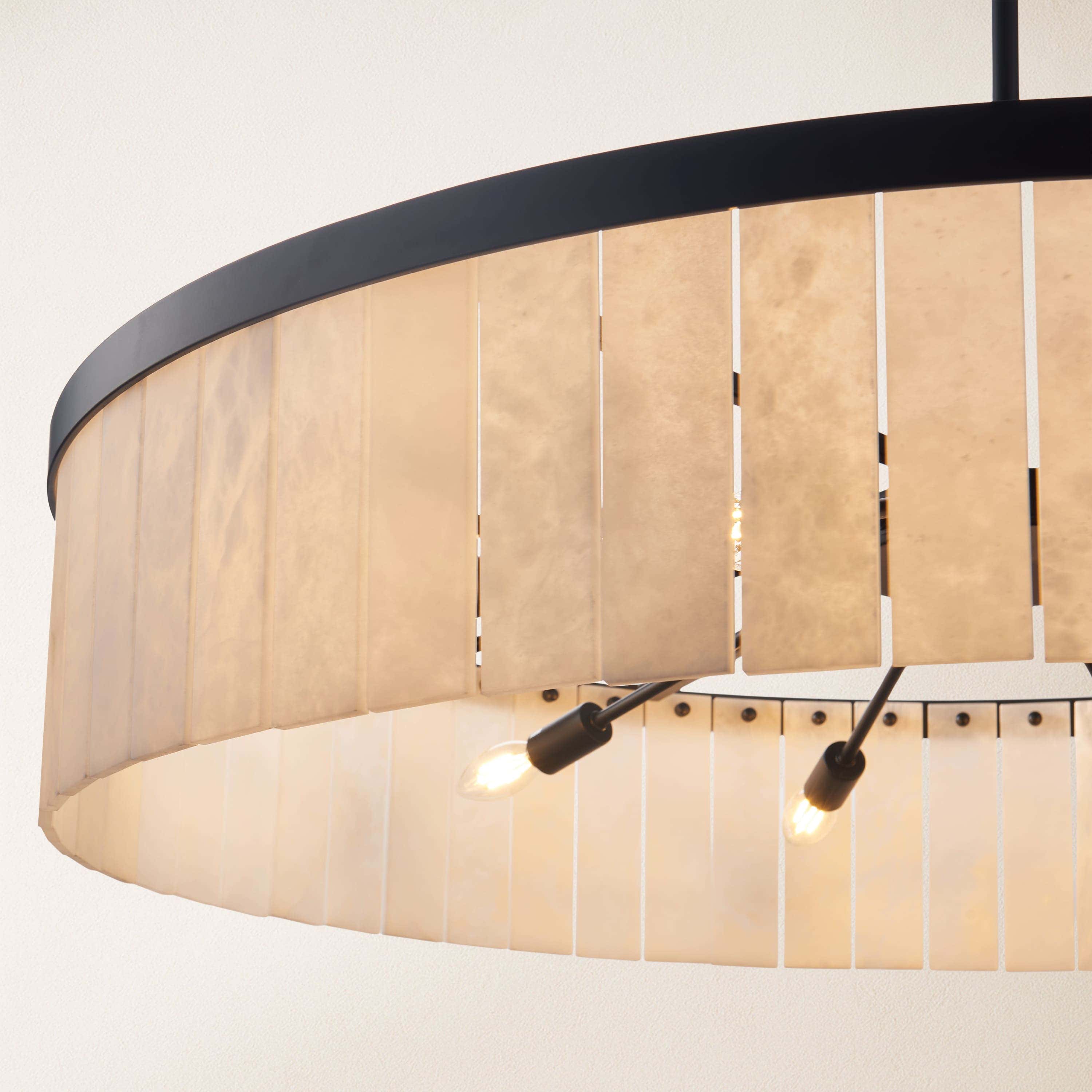 Janina Alabaster Round Chandelier 105cm D