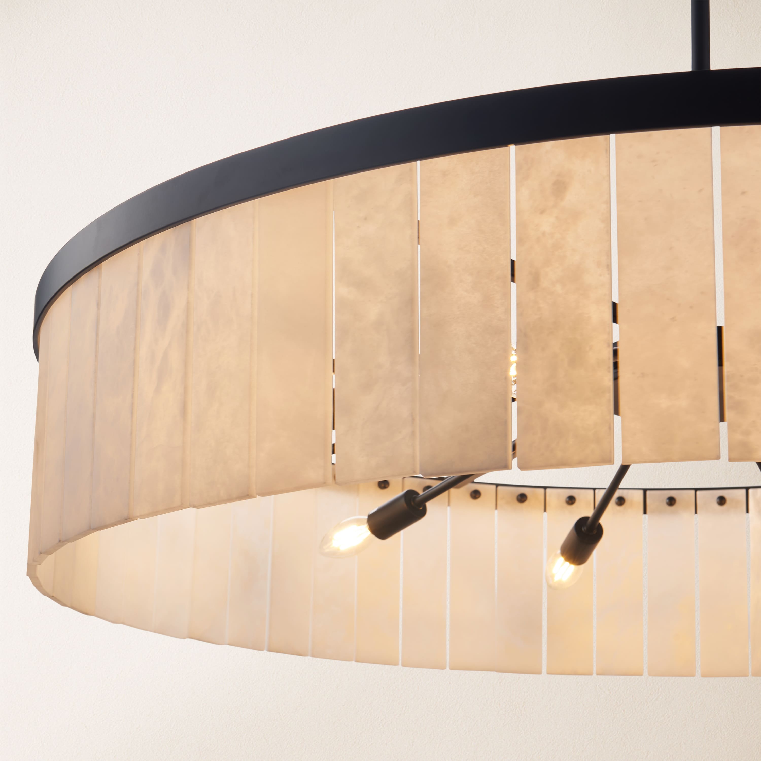 Janina Alabaster Round Chandelier 105cm D