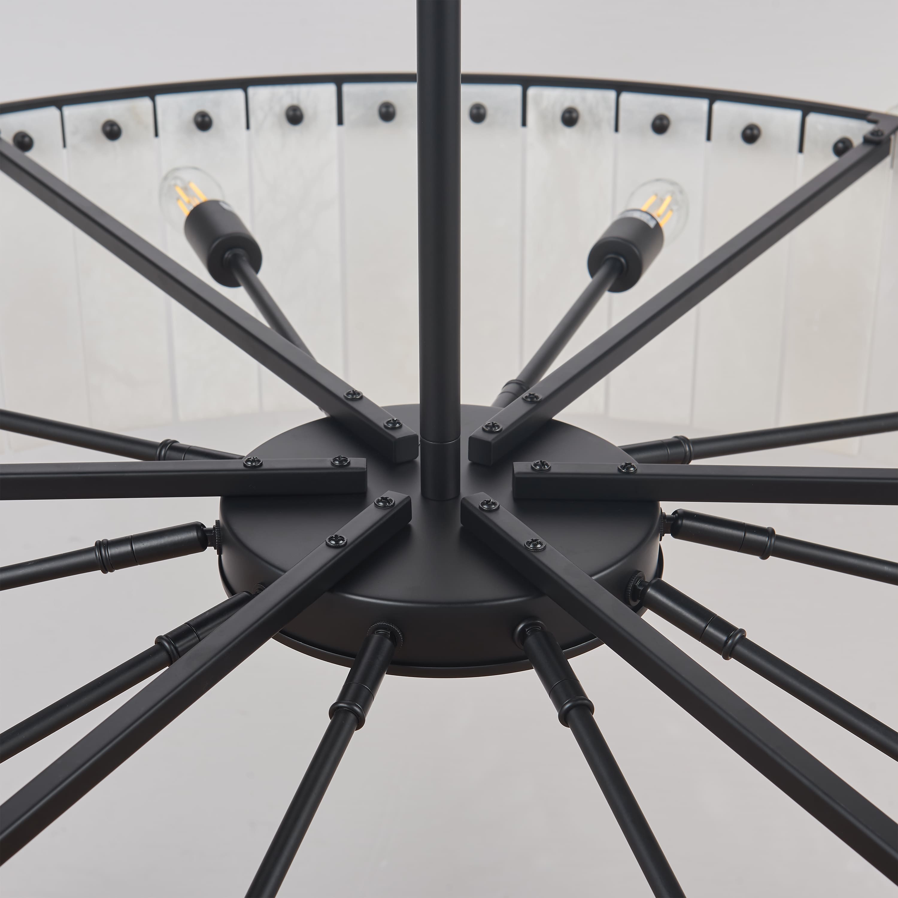 Janina Alabaster Round Chandelier 105cm D