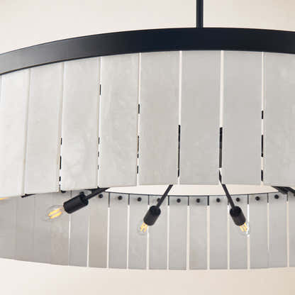 Janina Alabaster Round Chandelier 105cm D