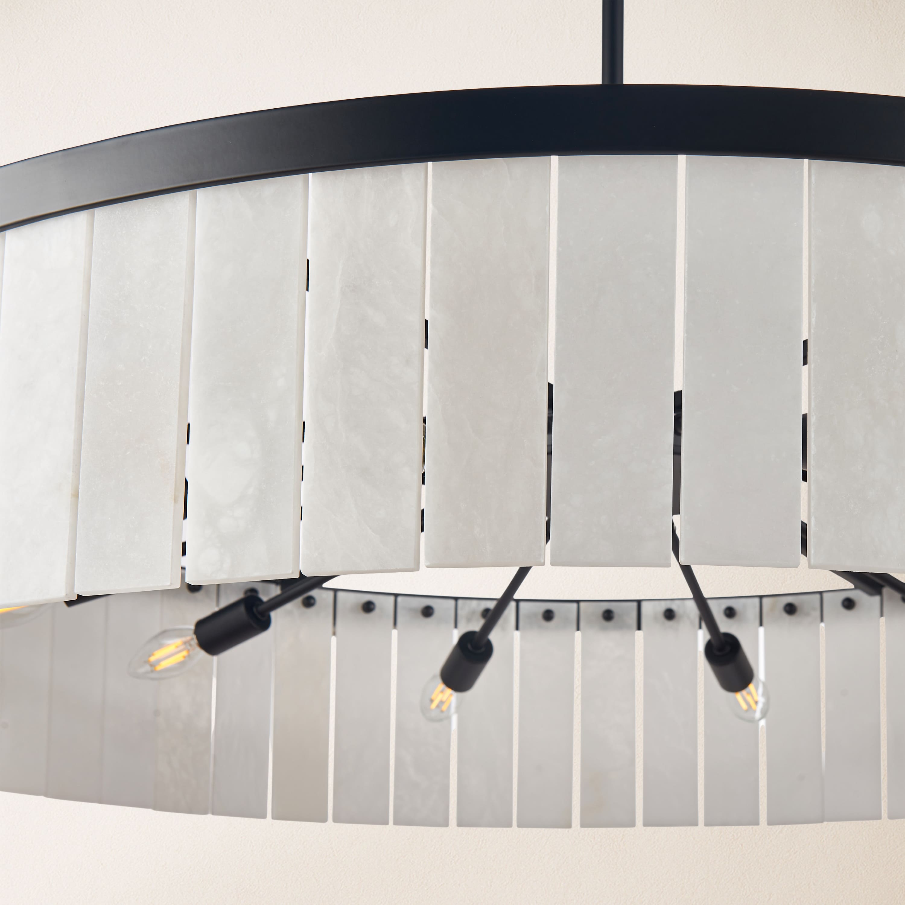 Janina Alabaster Round Chandelier 105cm D