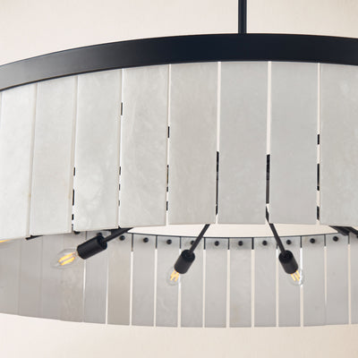 Janina Alabaster Round Chandelier 105cm D