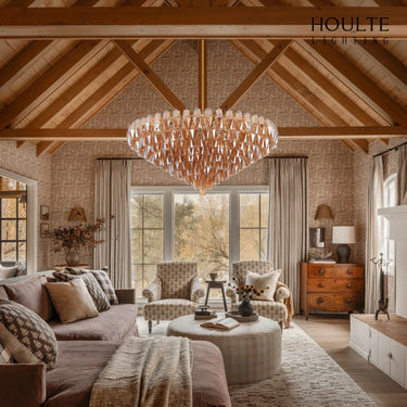 Celestial Drop Glass Crystal Glass Chandelier 122cm D