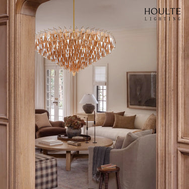 Celestial Drop Glass Crystal Glass Chandelier 122cm D