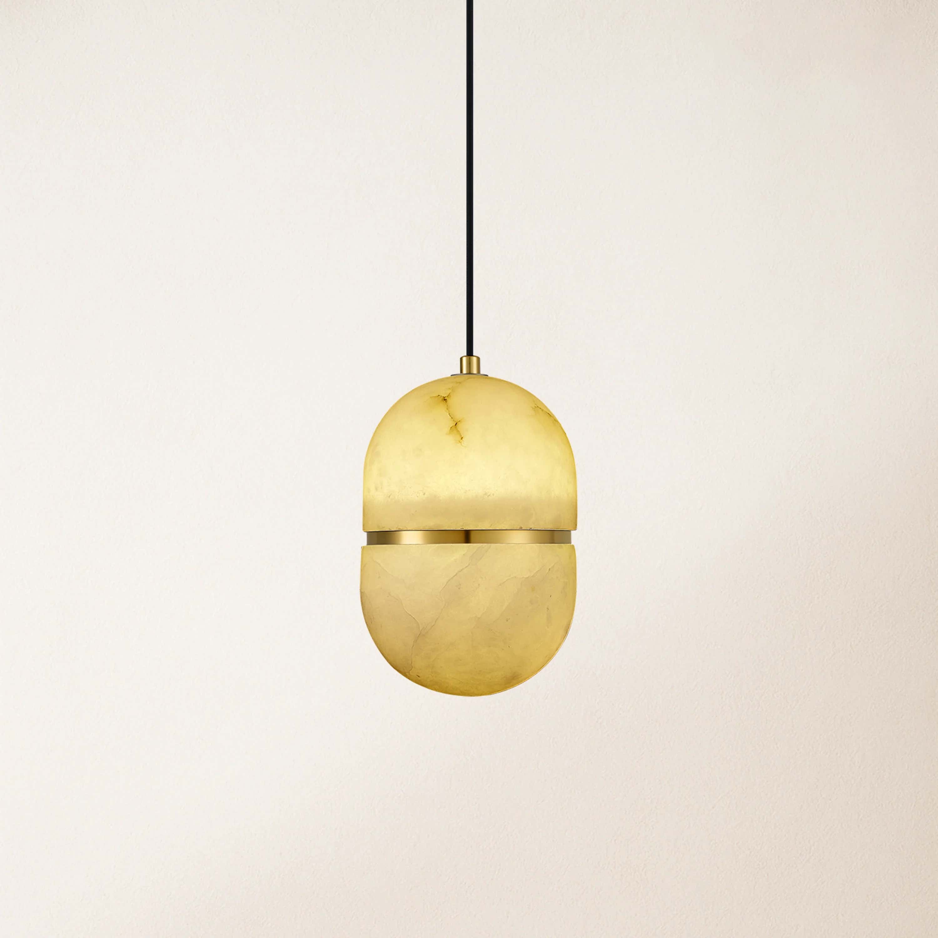 Hecate Alabaster Modern Pendant 14cm