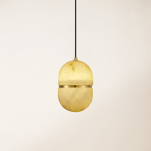 Hecate Alabaster Modern Pendant 14cm