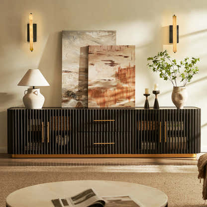 Holton Oak Media Console And Sideboard Set