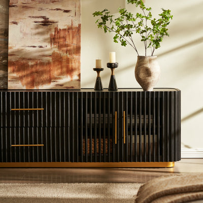 Holton Oak Media Console And Coffee Table Set