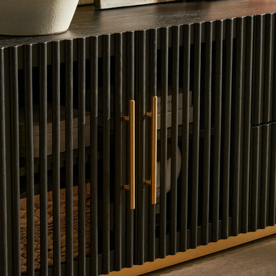 Holton Oak Media Console And Coffee Table Set