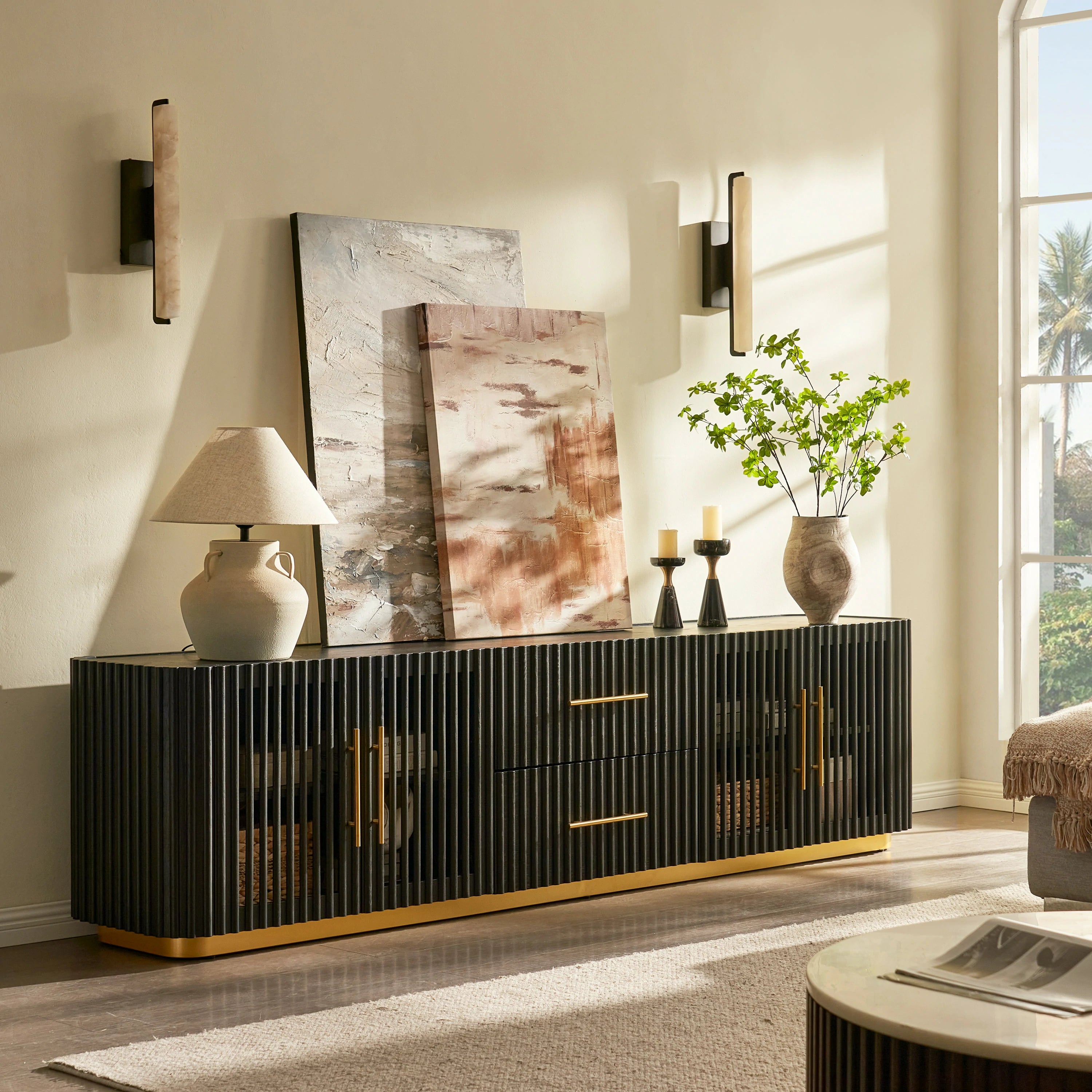 Holton Oak Media Console 240cm W