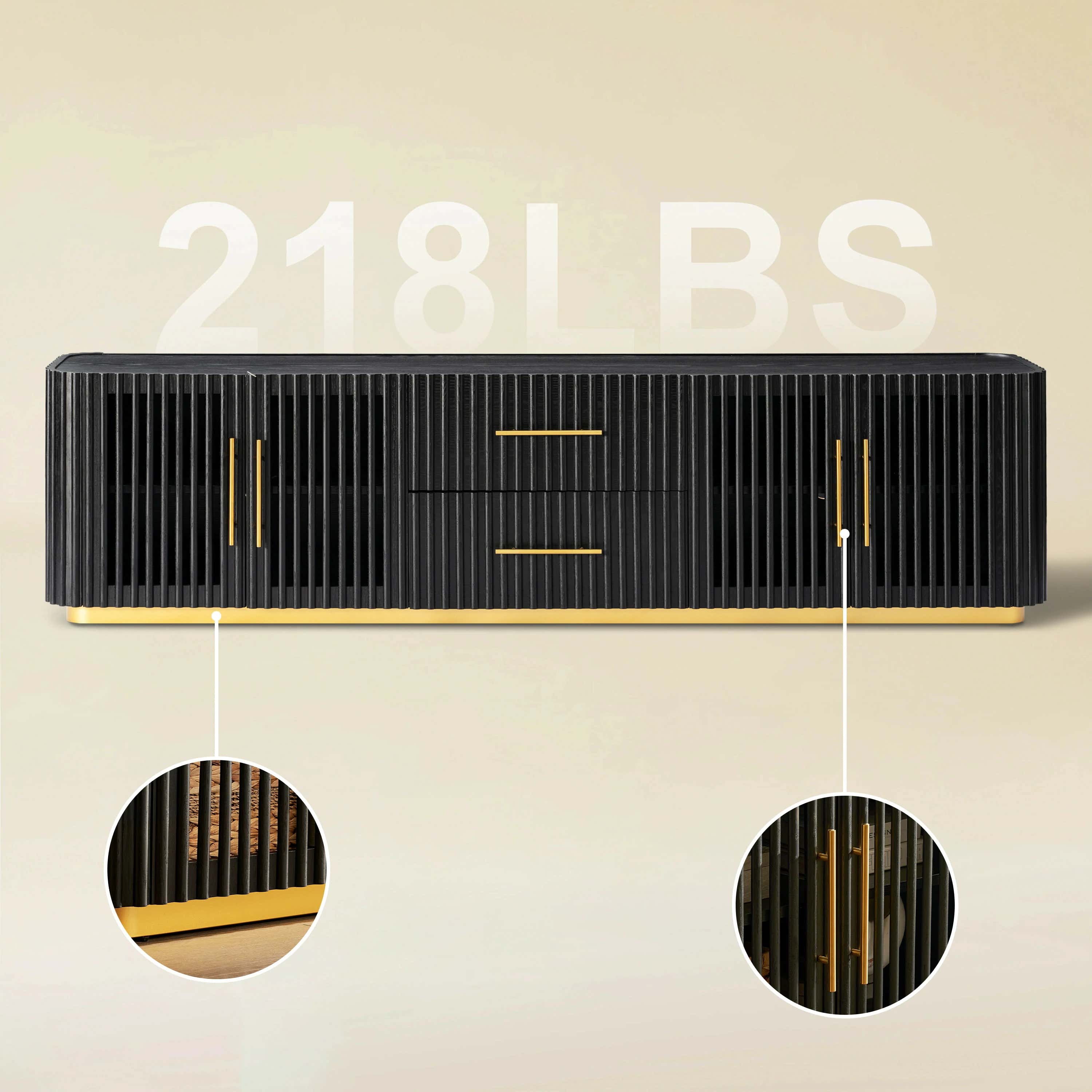 Holton Oak Media Console 240cm W