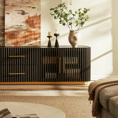 Holton Oak Media Console And Coffee Table Set