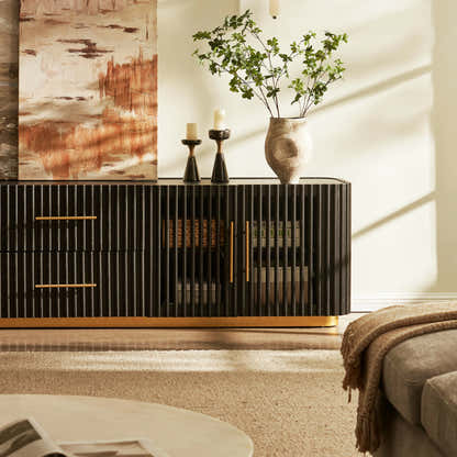 Holton Oak Media Console And Sideboard Set