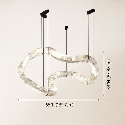 Infinity Symmetrical Alabaster Chandelier 55.5"#Finish_Gold