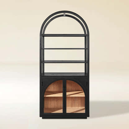 Alvar Arched Bookcase with Cabinet 79"H
