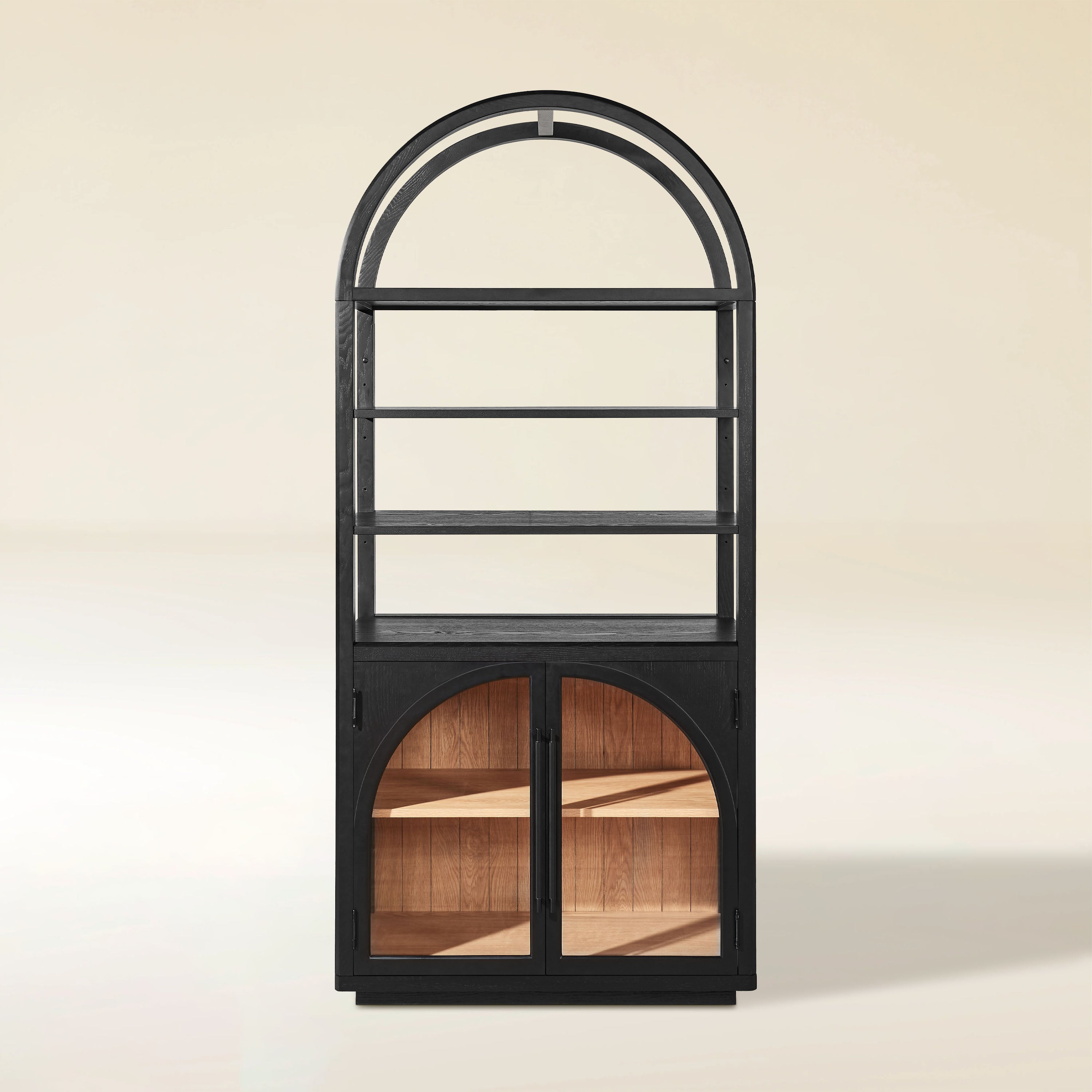 Alvar Arched Bookcase with Cabinet