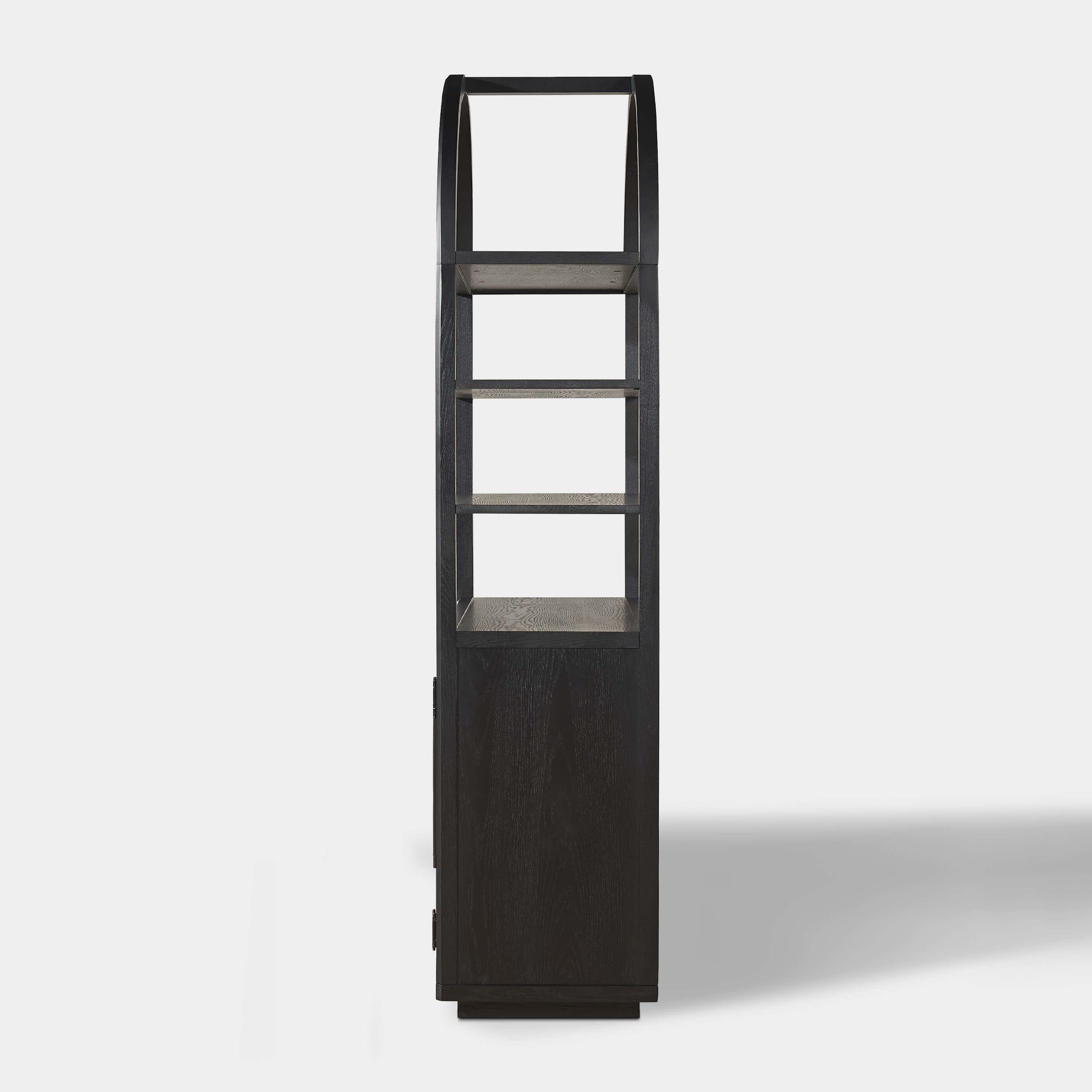 Alvar Arched Bookcase with Cabinet 79"H
