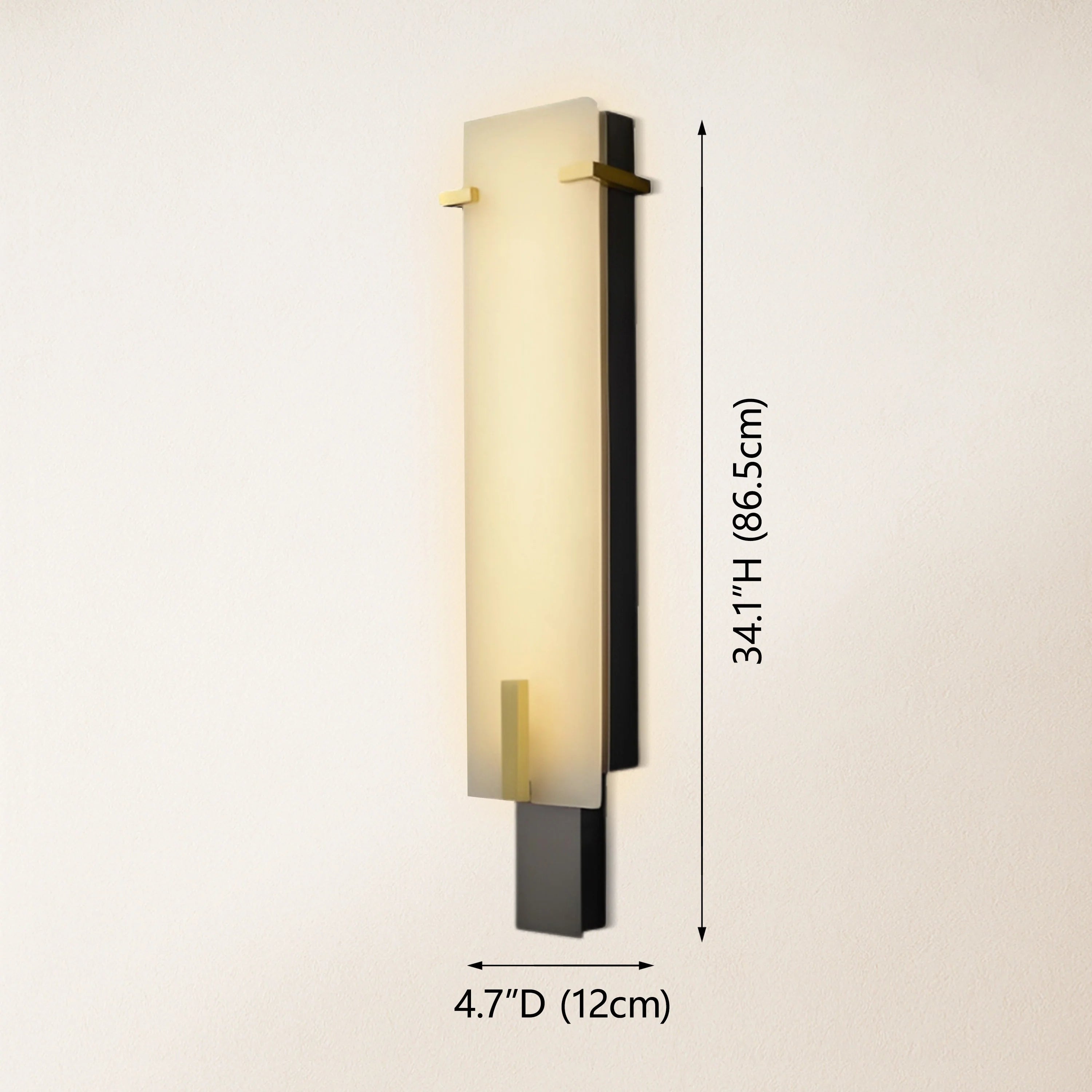 Janina Stable Alabaster Personality Wall Sconce 86.5cm H