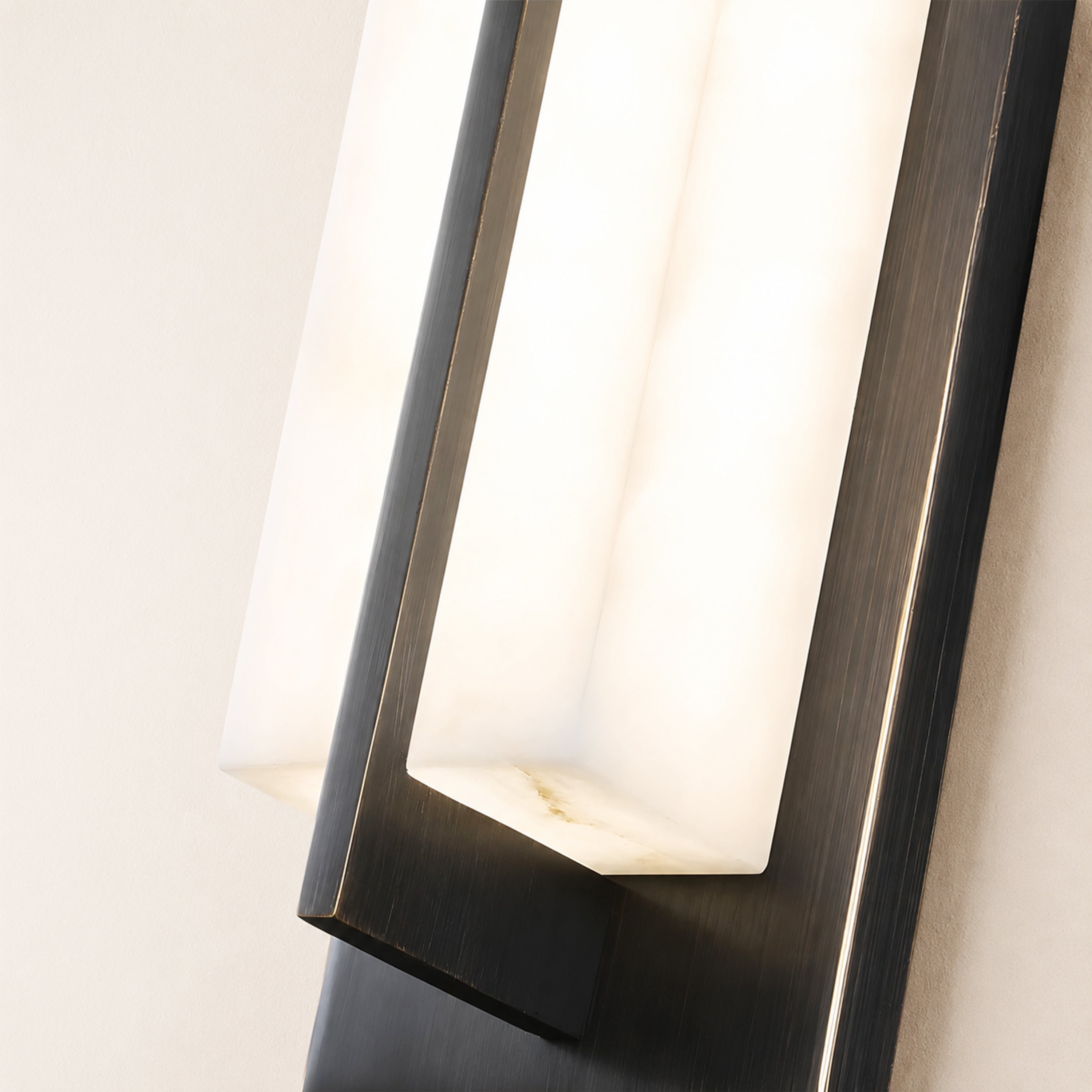 Caelum Alabaster Cuboid Wall Sconce