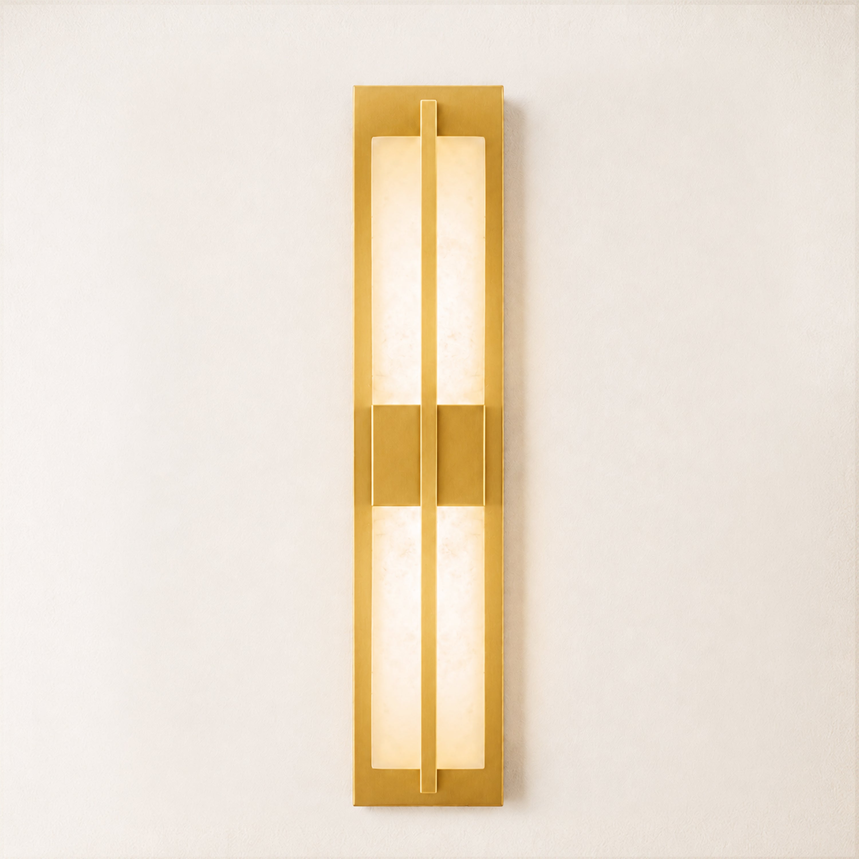Caelum Alabaster Cuboid Wall Sconce