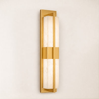 Caelum Alabaster Cuboid Wall Sconce