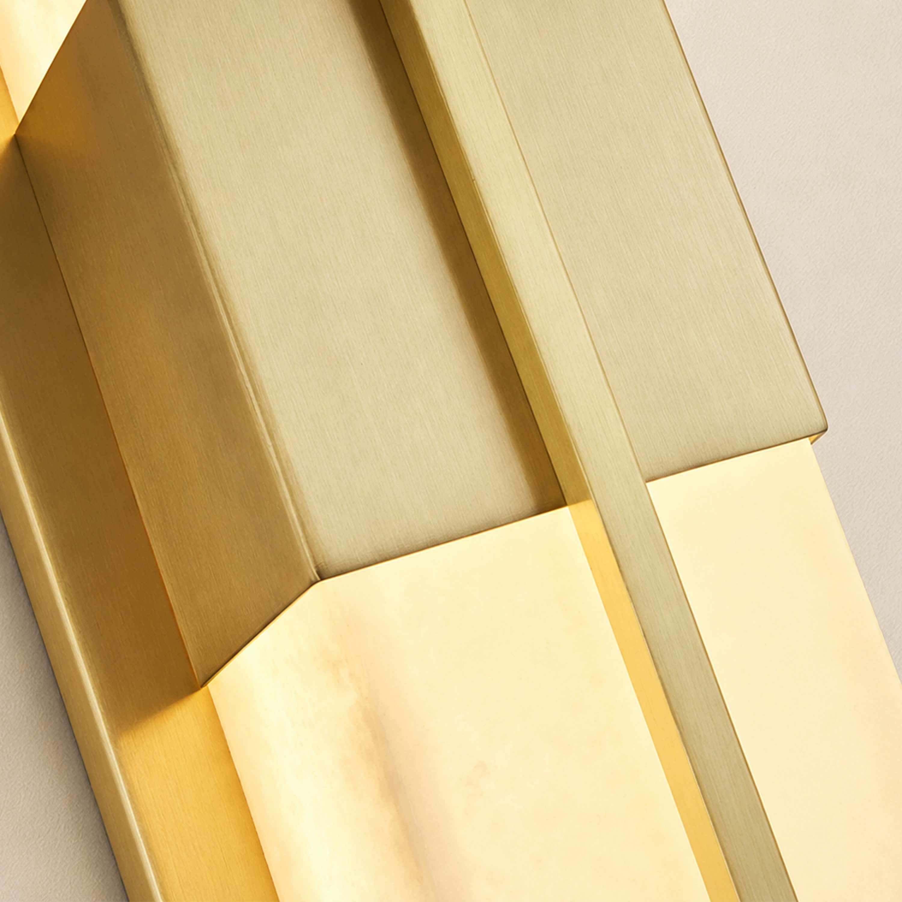Caelum Alabaster Cuboid Wall Sconce