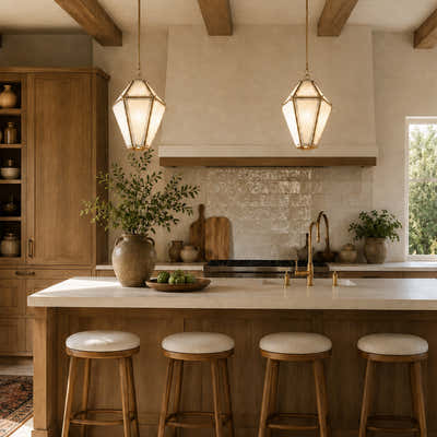 Pietra White Marble Hexagonal Lantern Pendant 13.7"D