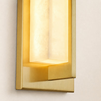 Caelum Alabaster Cuboid Wall Sconce