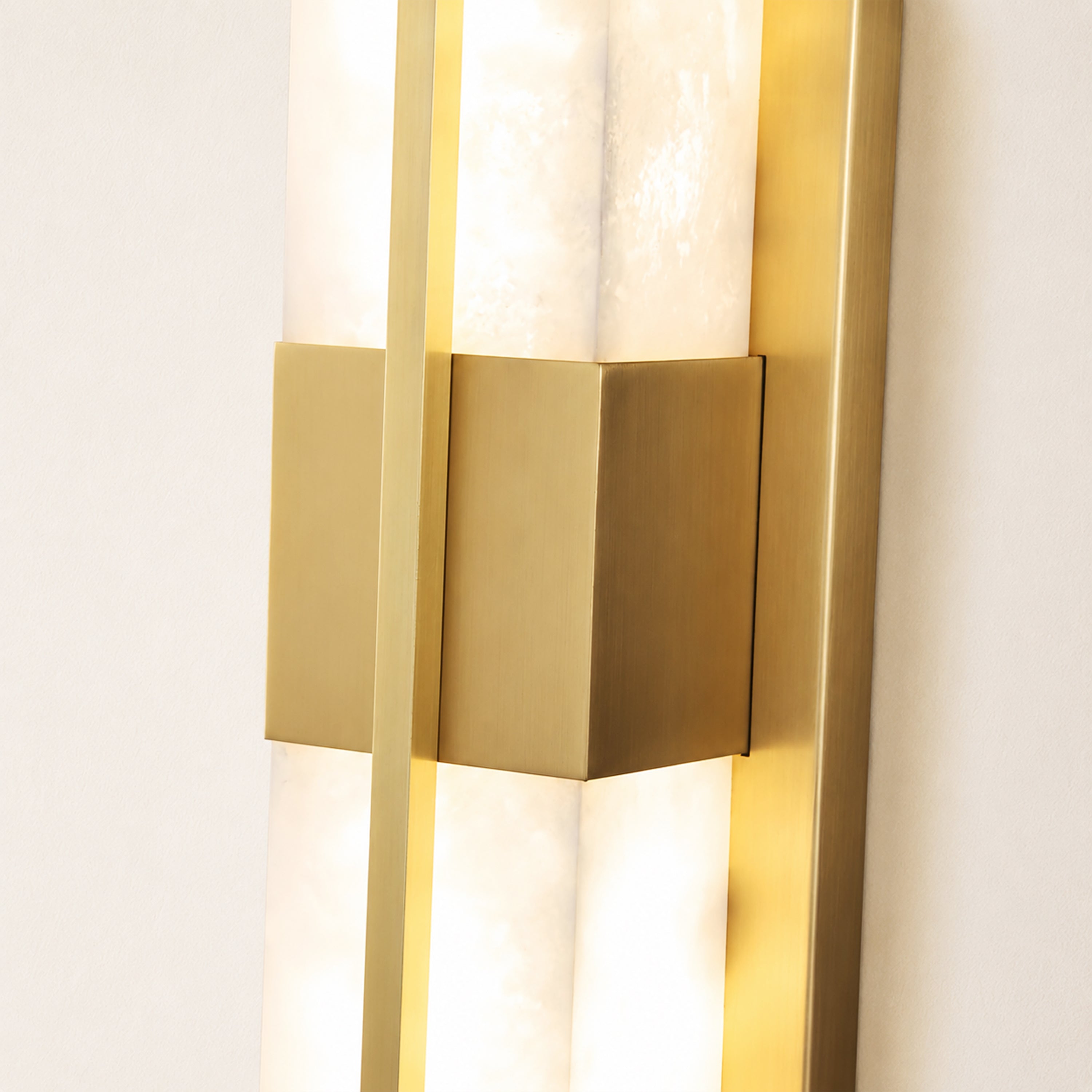 Caelum Alabaster Cuboid Wall Sconce