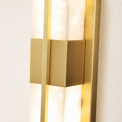 Caelum Alabaster Cuboid Wall Sconce