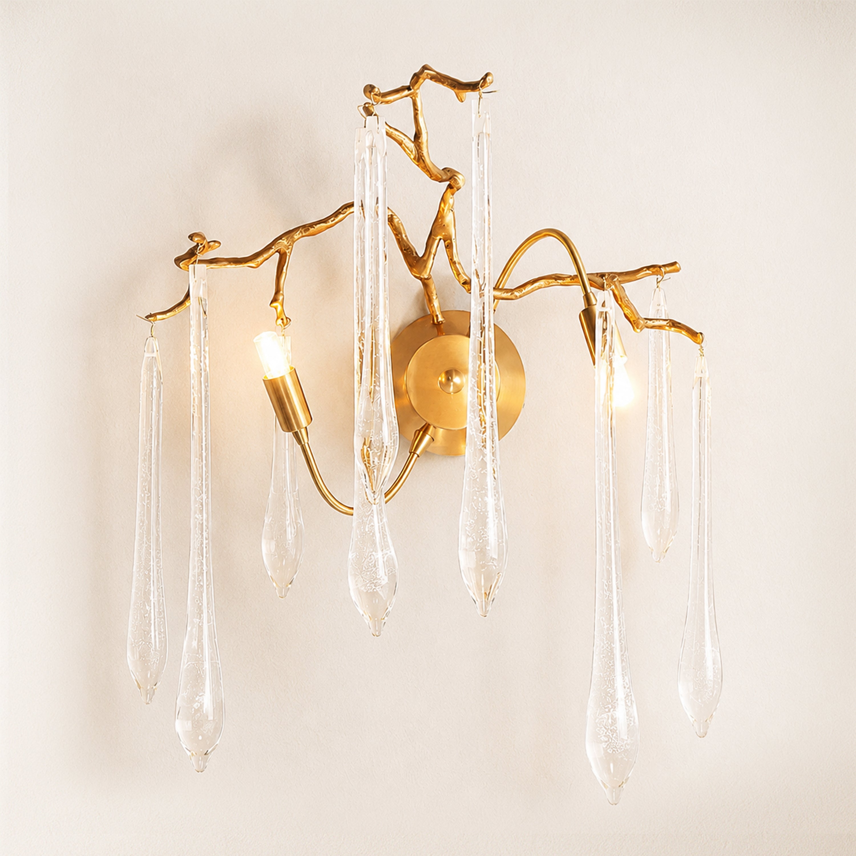 Nivalia Crystal Branch Wall Sconce