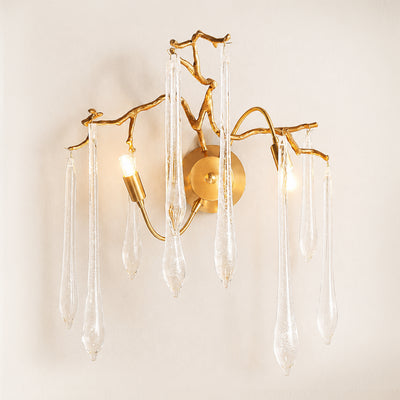Nivalia Crystal Branch Wall Sconce