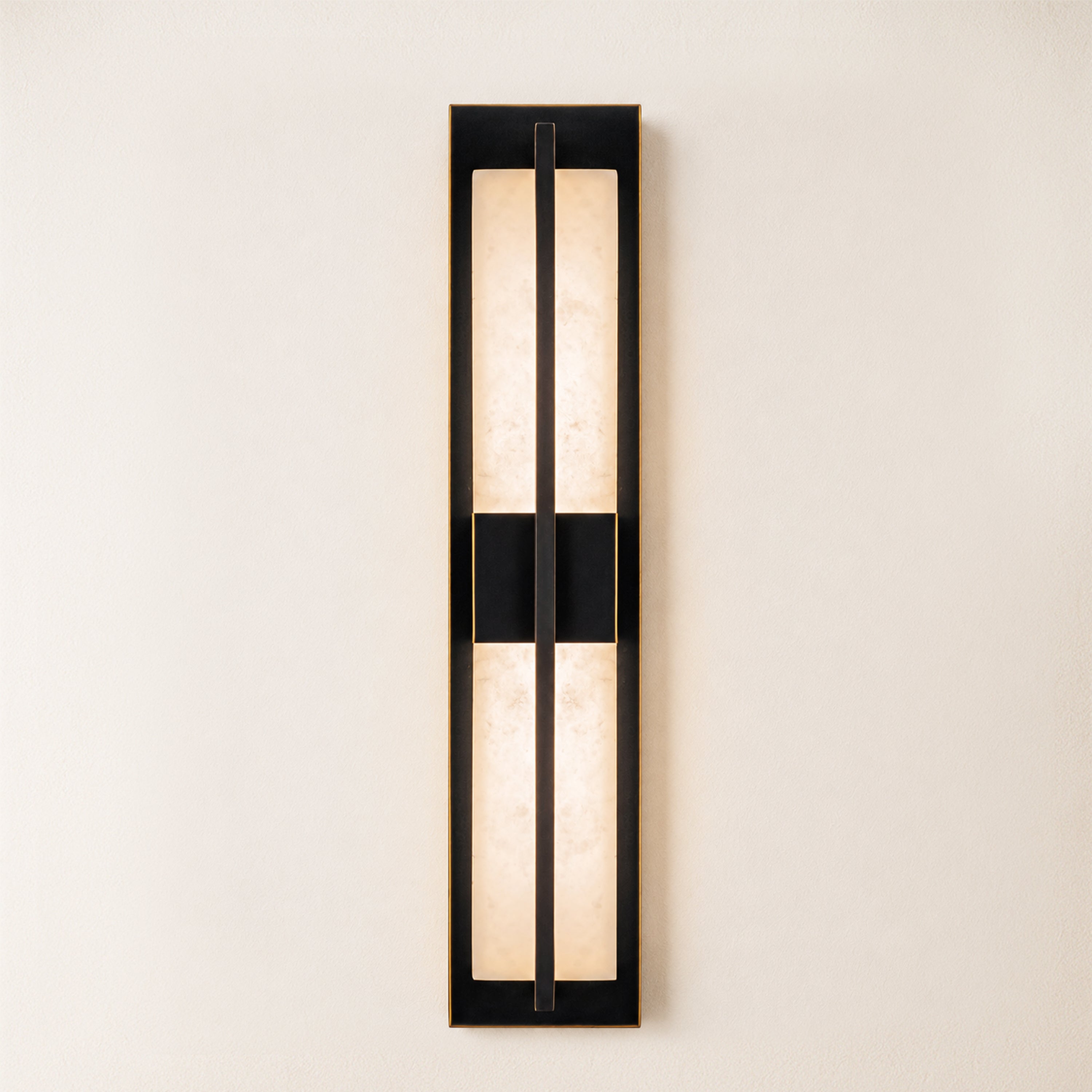 Caelum Alabaster Cuboid Wall Sconce