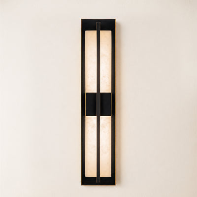 Caelum Alabaster Cuboid Wall Sconce
