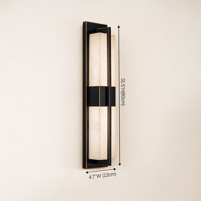 Caelum Alabaster Cuboid Wall Sconce