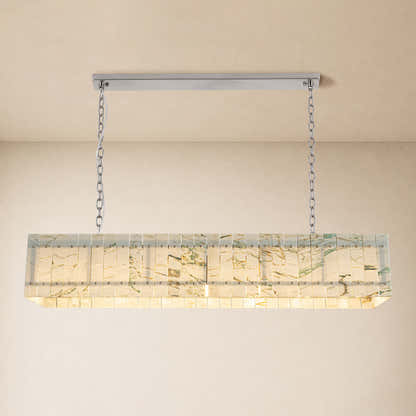 Pietra Quartzite Rectangular Chandelier 55.1"W