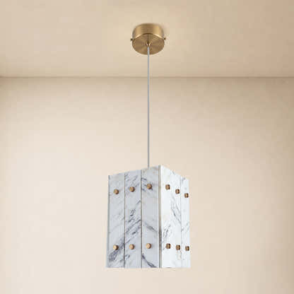 Pietra Quartz Box Pendant 6.6"W