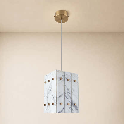 Pietra Quartz Box Pendant 6.6"W