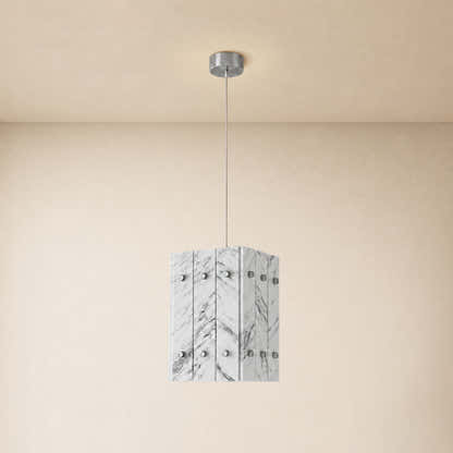 Pietra Quartz Box Pendant 6.6"W