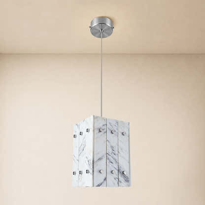 Pietra Quartz Box Pendant 6.6"W